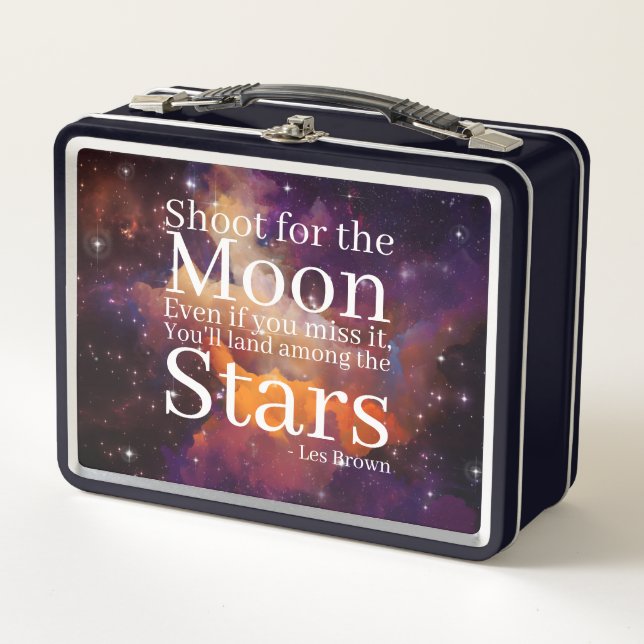 Lunch Box Citation Inspirante de Nebula violette orange (Devant)