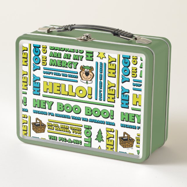 Lunch Box Citations de pique-nique de Yogi Bear et Motif d'e (Devant)