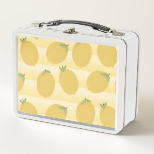 Lunch Box Citrons jaunes Fruits d'été Aquarelle amusante