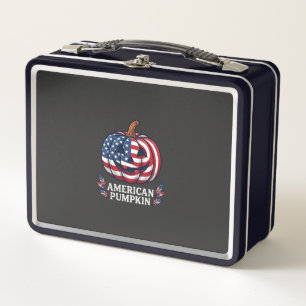 Lunch Box Citrouille Américaine Halloween Drapeau Usa Étoile