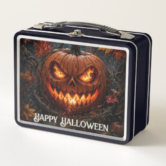 Lunch Box Citrouille aux Yeux Incandescents Joyeux Halloween