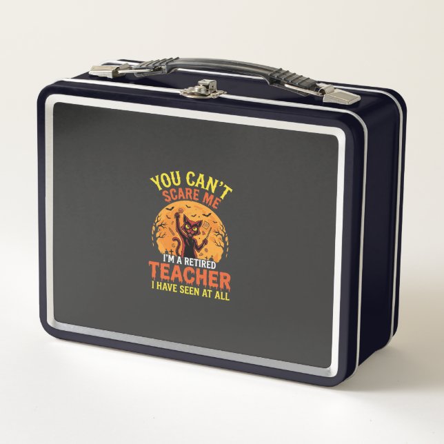 Lunch Box Citrouille de Halloween pour enseignant retraité D (Devant)