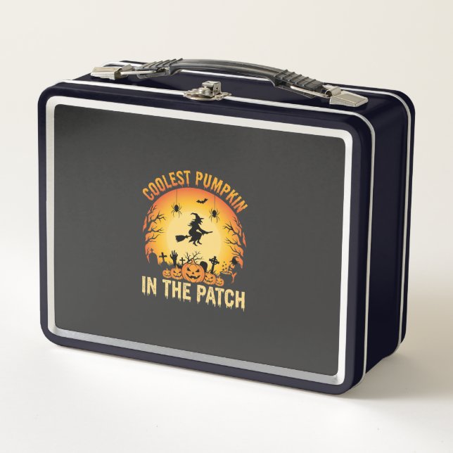 Lunch Box Citrouille la plus cool d'Halloween dans le patch  (Devant)