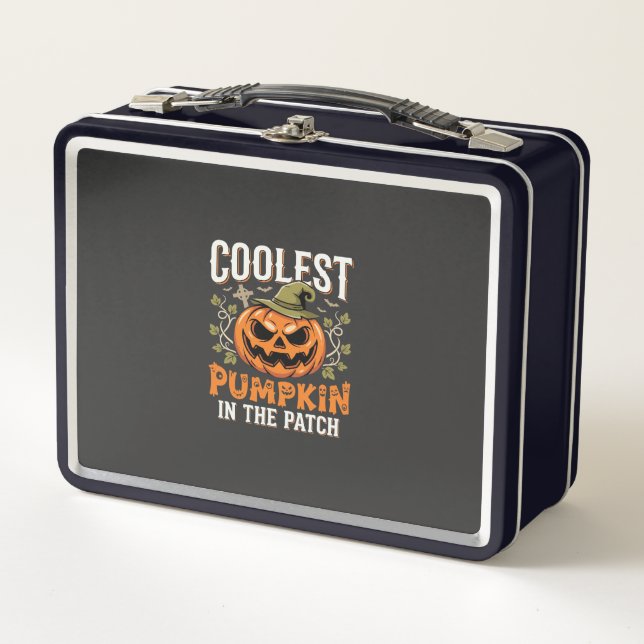 Lunch Box Citrouille la plus cool du patch Design Halloween (Devant)