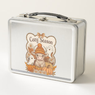 Lunch Box Citrouille-vache des Highlands Fantôme Halloween
