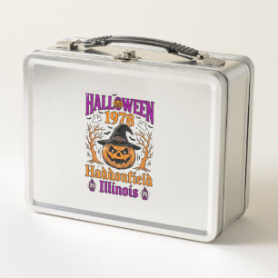 Lunch Box Citrouille Vintage Halloween Haddonfield Illinois