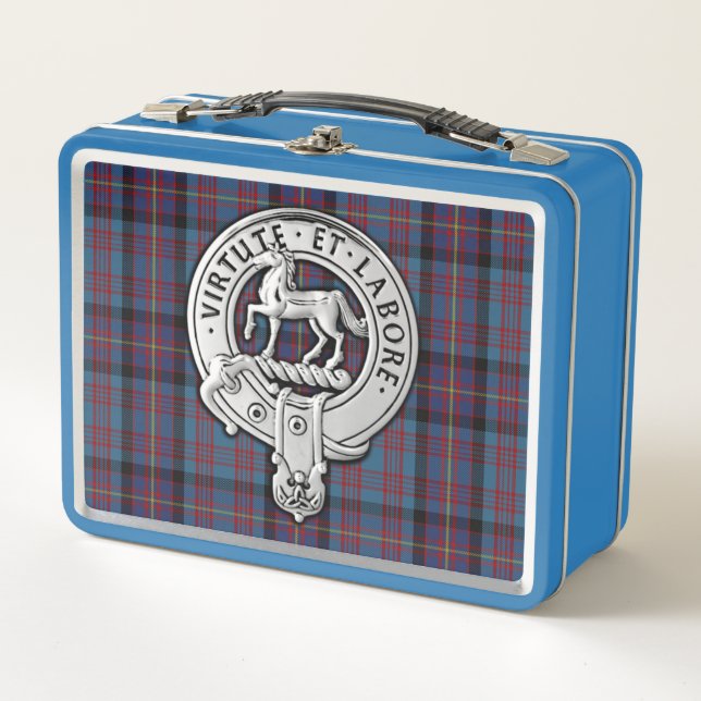 Lunch Box Clan Cochrane Crest & Azure Tartan (Devant)
