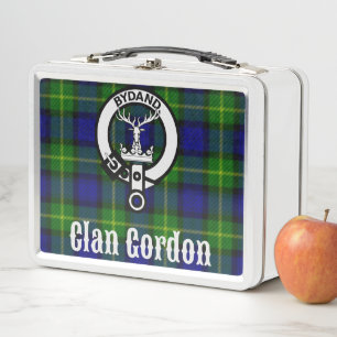 Lunch Box Clan Gordon Crest Badge & Tartan