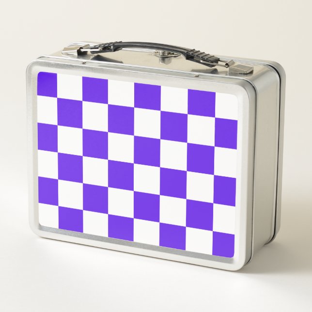 Lunch Box Classic visual violet checkerboard  (Dos)