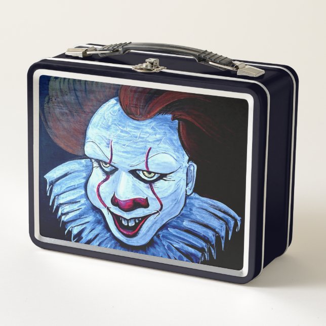 Lunch Box Clown : Boîte à lunch en métal malin (Devant)