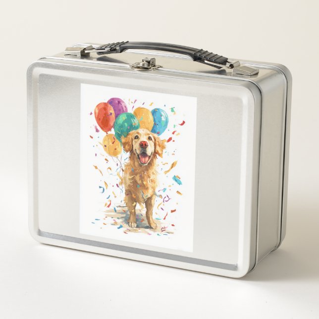 Lunch Box Clown Retriever � Chien de Cirque avec Ballons (Devant)