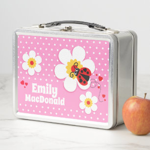 Lunch Box Coccinelle coccinelle rose rouge nom de fille boît
