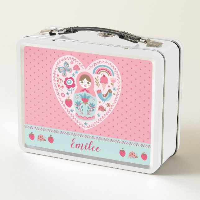Lunch Box Coeur rose mignon (Dos)