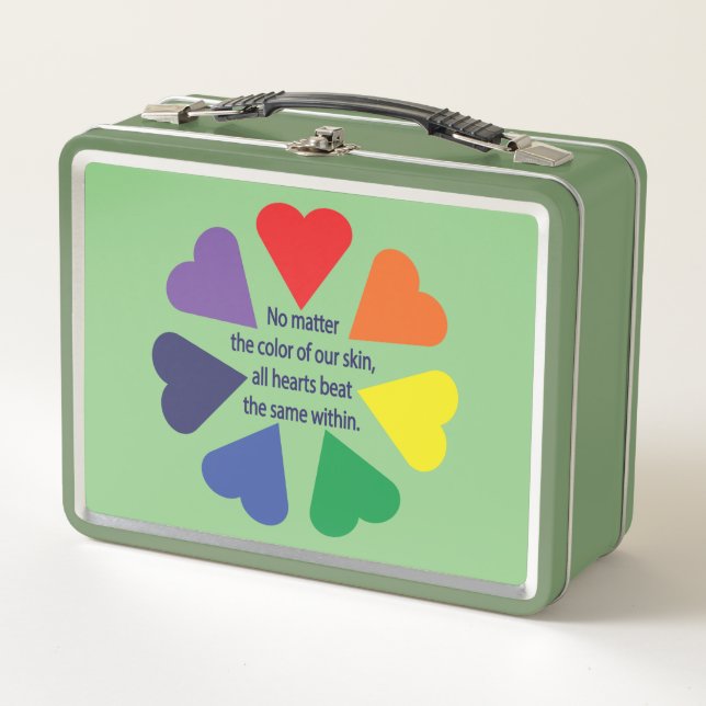 Lunch Box Coeurs arc-en-ciel (Devant)