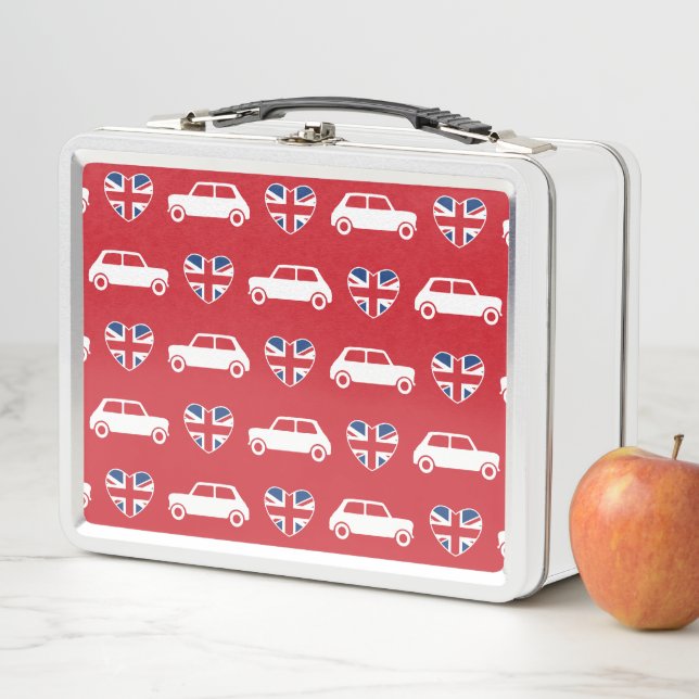 Lunch Box Coeurs britanniques de Mini Cooper - rouge (En situation)