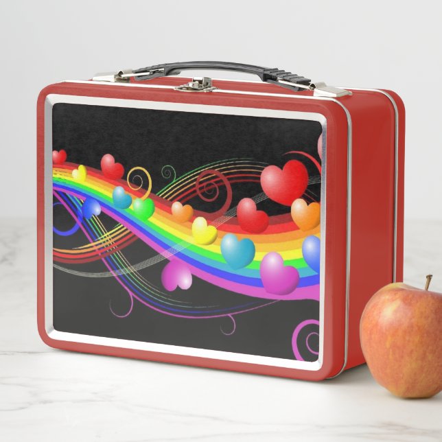 Lunch Box Coeurs et tourbillons (En situation)