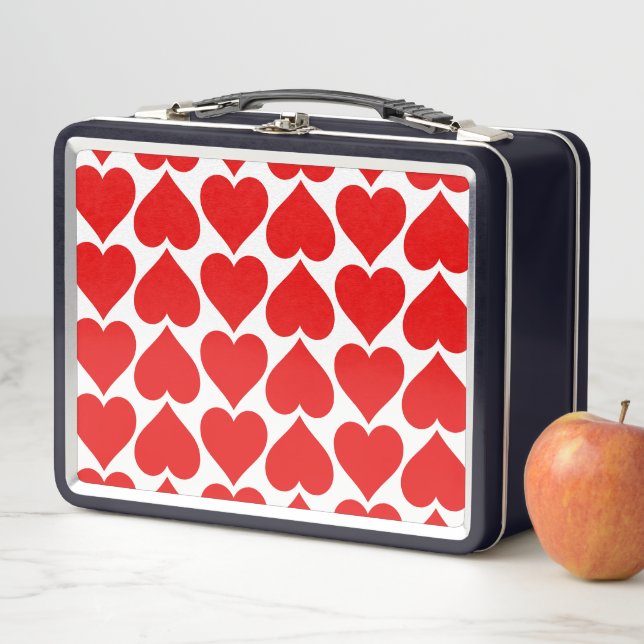 Lunch Box Coeurs rouges Motif, Romantique, Amour (En situation)