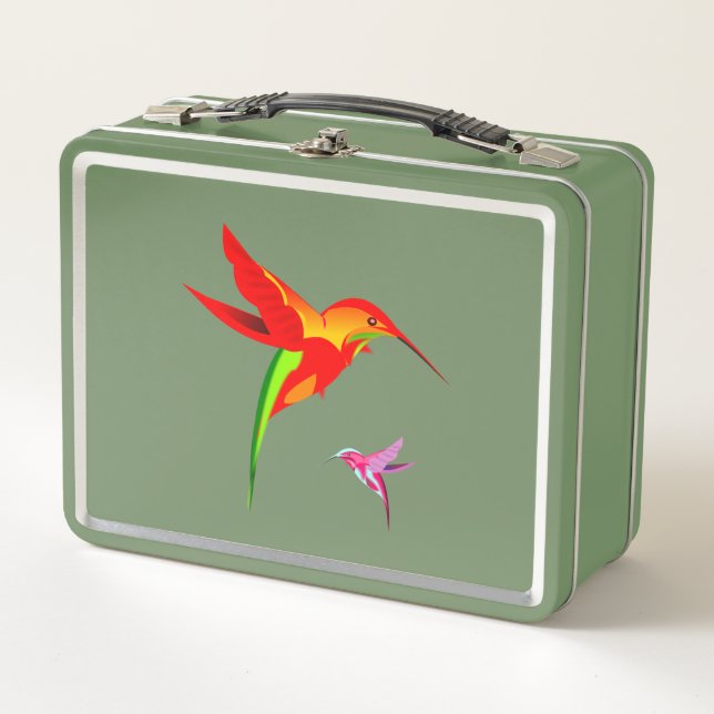 Lunch Box Colibri Orange Jaune Et Vert (Devant)