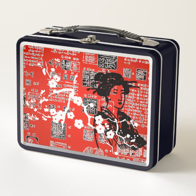Lunch Box Collage asiatique vintage (Devant)