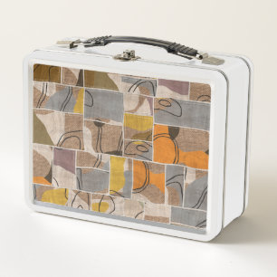 Lunch Box Collage de patchwork, motif de mixage de courtepoi