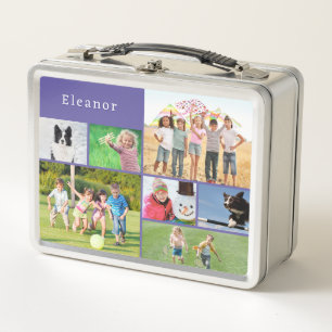 Lunch Box Collage photo personnalisé pour enfants École Viol
