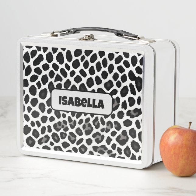 Lunch Box Collection Luxe White Leopard Elégante (En situation)