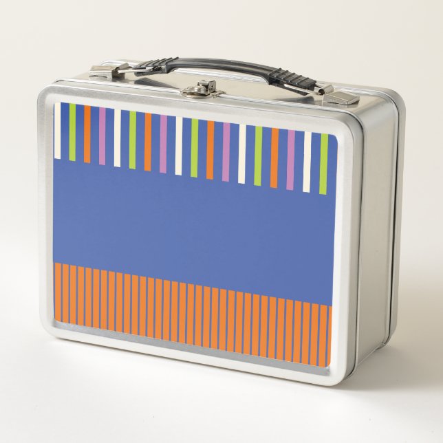Lunch Box Color Pop Stripes design rayé moderne (Devant)