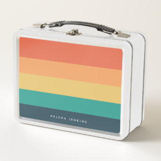 Lunch Box Colorblock Monogramme horizontal à bandes colorées