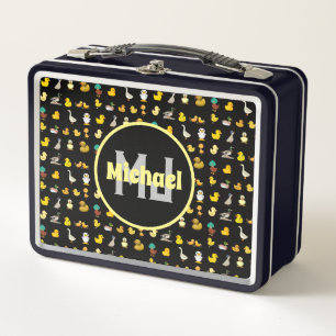 Lunch Box Coloré motif Canards mignon monogramme animal bébé