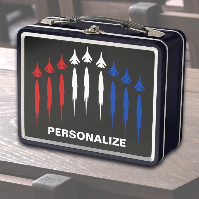 Lunch Box Combattants à réaction de drapeau américain person (Jets forming an American flag lunchbox)