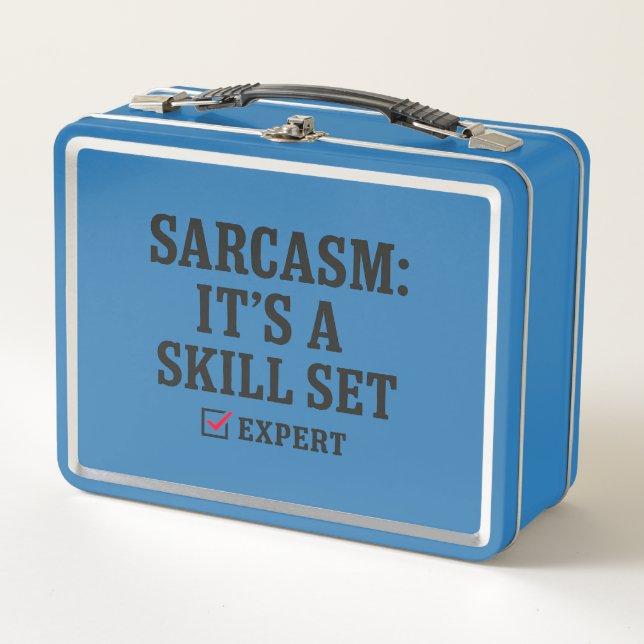 Lunch Box Compétence en sarcasme Typographie experte (Devant)
