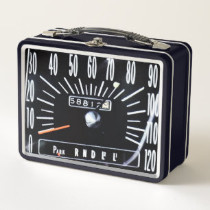 Lunch Box Compteur de vitesse de voiture classique 1968
