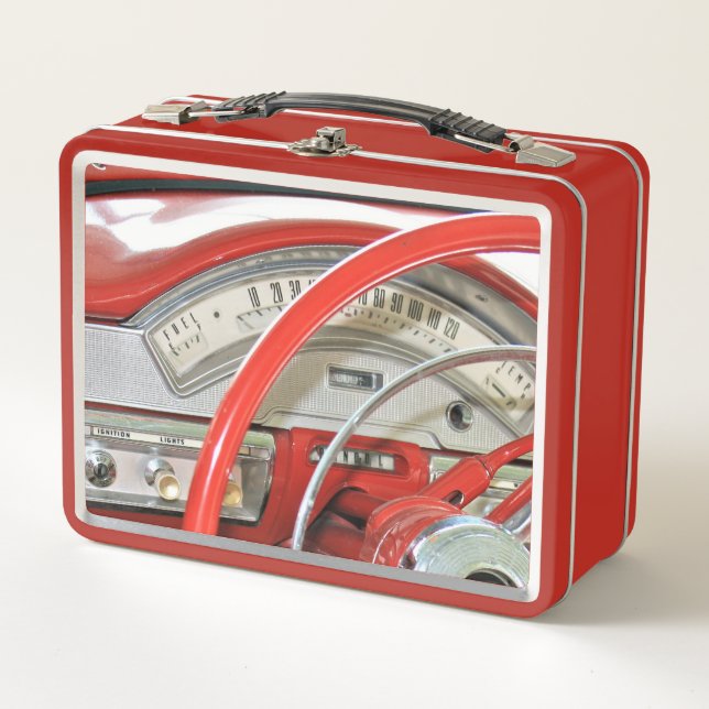 Lunch Box Compteur de vitesse de voiture classique de 1958 (Devant)
