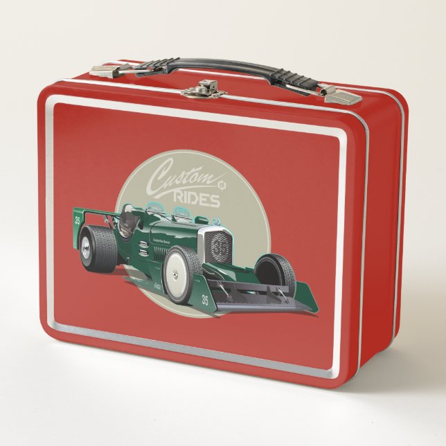 Lunch Box Concept de voiture de course retro personnalisé (Devant)