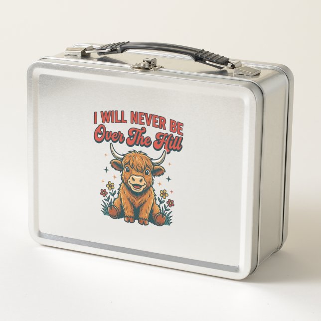 Lunch Box Conception d'anniversaire drôle de vache highland  (Devant)