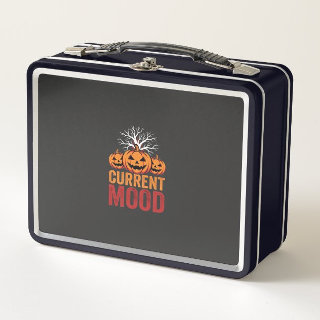 Lunch Box Conception d'arbre de citrouille d'humeur actuelle (Devant)