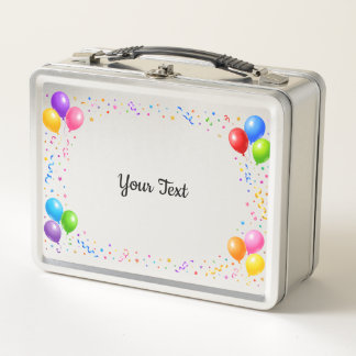 Lunch Box Conception de cadre de confettis de ballons de fêt