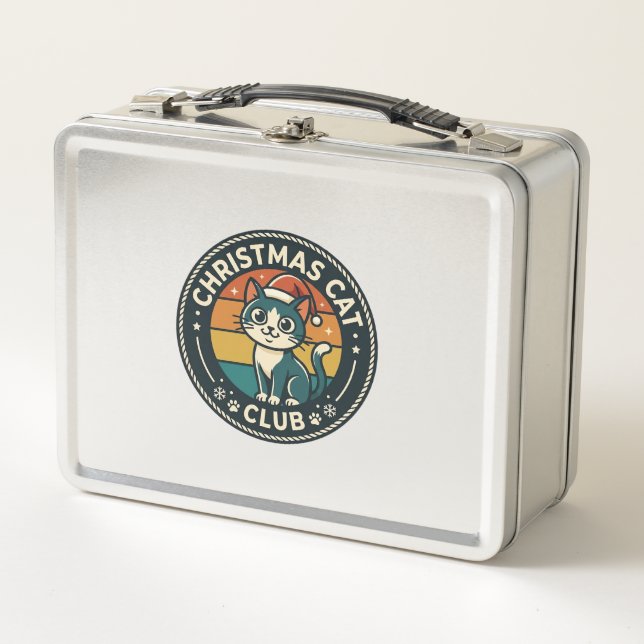 Lunch Box Conception de chat de Noël chaton mignon - Club de (Devant)