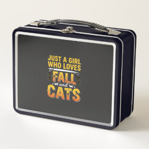 Lunch Box Conception de chats fille d'automne Halloween_1