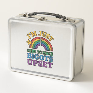 Lunch Box Conception de chemise arc-en-ciel de fierté vintag