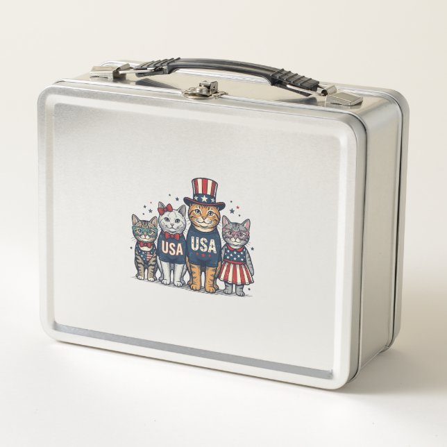 Lunch Box Conception de chemise d'amour de tournesol patriot (Devant)