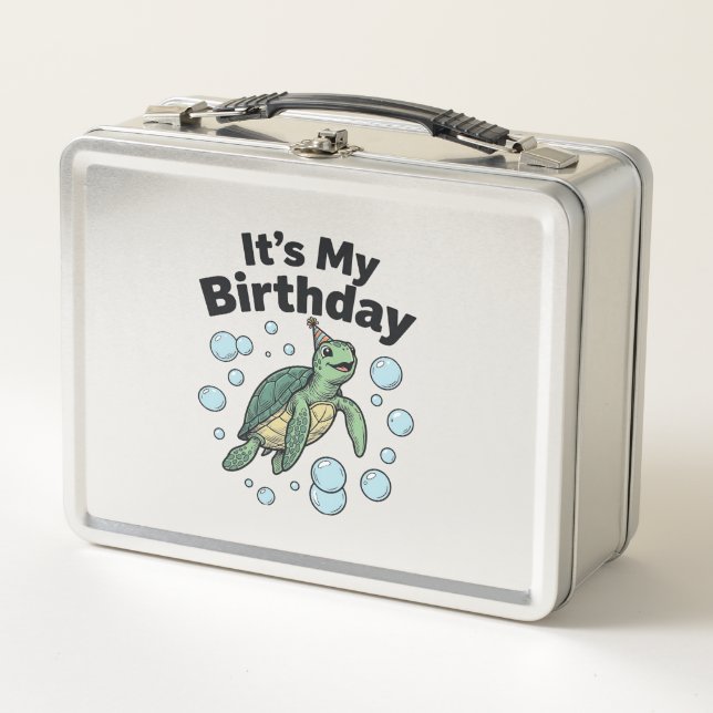 Lunch Box Conception de chemise d'anniversaire de tortue mar (Devant)