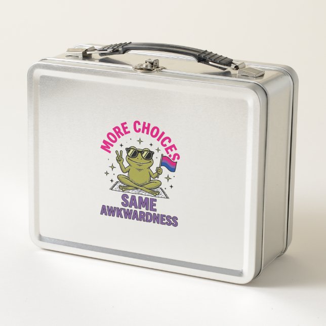 Lunch Box Conception de chemise de fierté de grenouille Bi d (Devant)