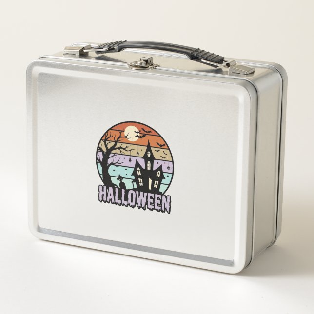 Lunch Box Conception de chemise de maison hantée Halloween v (Devant)