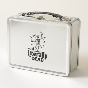 Lunch Box Conception de chemise d'humour de squelette vintag