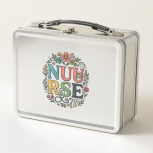 Lunch Box Conception de chemise d'infirmière florale Art méd
