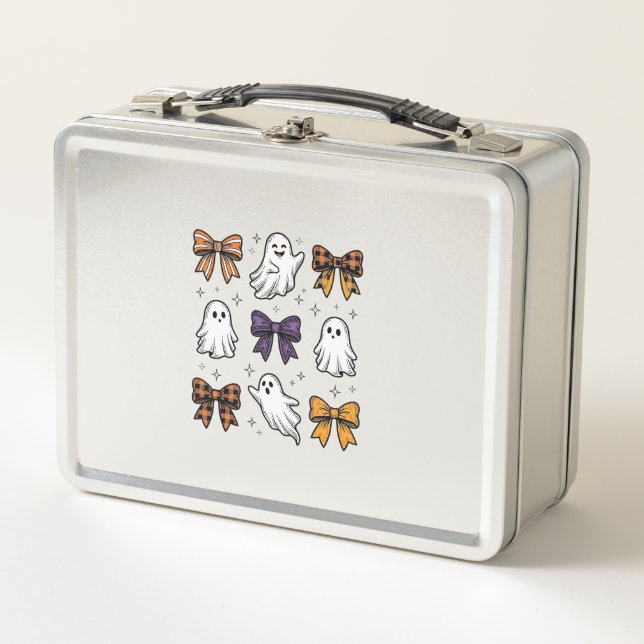 Lunch Box Conception de chemise fantômes et noeuds Halloween (Devant)