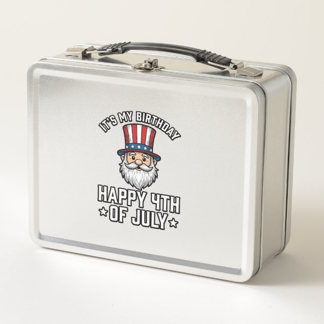 Lunch Box Conception de chemise gnomique patriotique d'anniv (Devant)