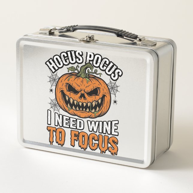 Lunch Box Conception de chemise Halloween Citrouille de vin  (Devant)