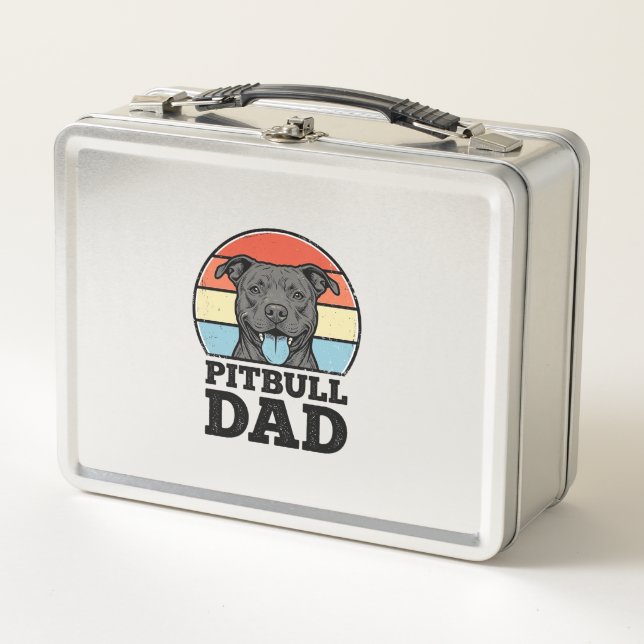 Lunch Box Conception de chemise pour papa Pitbull amateur de (Devant)